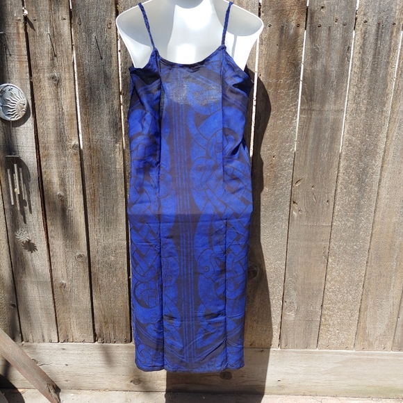 NWOT Blue Sheath Maxi Dress - Picture 3 of 5
